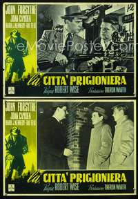 w328 CAPTIVE CITY 2 Italian photobusta movie posters '52 Forsythe