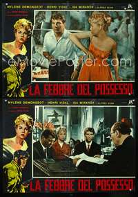 w342 KISS FOR A KILLER 2 Italian photobusta movie posters '57 Demongeot