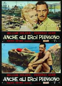 w347 PROUD & PROFANE 2 Italian photobusta movie posters '56 Holden