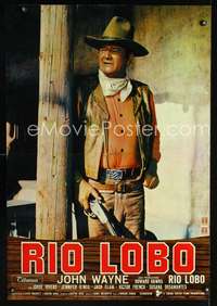 w385 RIO LOBO Italian lrg photobusta movie poster '71 best John Wayne!