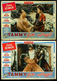 w352 TAMMY & THE BACHELOR 2 Italian photobusta movie posters '57