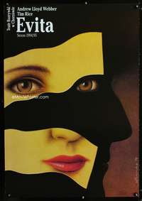 w546 EVITA Polish movie poster '94 Andrew Lloyd Webber, Rosochz art!