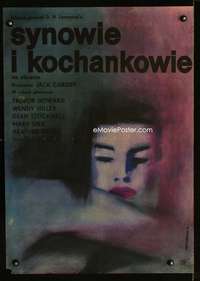 w511 SONS & LOVERS Polish 23x32 movie poster '63 Onegin Dabrowski art!