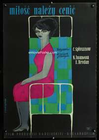 w537 YOU SHOULD VALUE LOVE Polish 23x33 movie poster '59 cool art!