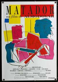 w155 MATADOR Spanish movie poster '86 Pedro Almodovar, cool art!