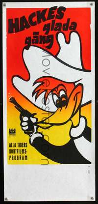 w024 HACKES GLADA GANG Swed stolpe movie poster '69 Woody Woodpecker!