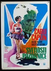 w403 LIMELIGHT Yugoslavian movie poster '52 Chaplin, different art!