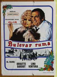 w413 RUM RUNNERS Yugoslavian movie poster '71 Brigitte Bardot,Ventura