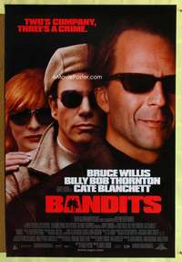 y050 BANDITS one-sheet movie poster '01 Bruce Willis, Thornton, Blanchett