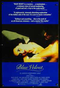 y082 BLUE VELVET one-sheet movie poster '86 David Lynch, Rossellini