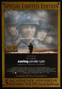 y519 SAVING PRIVATE RYAN Canadian video one-sheet movie poster '98 Spielberg