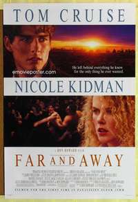 y198 FAR & AWAY SS one-sheet movie poster '92 Tom Cruise, Nicole Kidman