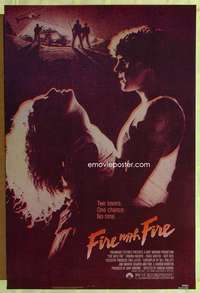 y211 FIRE WITH FIRE one-sheet movie poster '86 Virginia Madsen, Sheffer