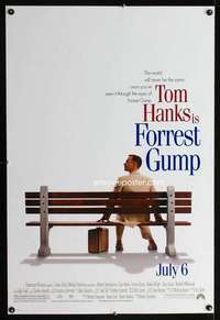y219 FORREST GUMP DS advance one-sheet movie poster '94 Tom Hanks, Zemeckis
