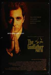 y246 GODFATHER PART III one-sheet movie poster '90 Al Pacino, Andy Garcia