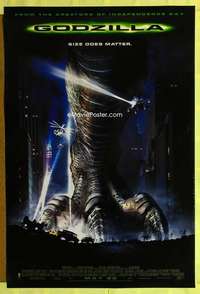 y248 GODZILLA DS advance one-sheet movie poster '98 Roland Emmerich
