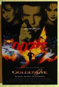 y251 GOLDENEYE one-sheet movie poster '95 Brosnan as James Bond