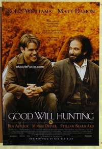 y253 GOOD WILL HUNTING SS one-sheet movie poster '97 Damon, Robin Williams