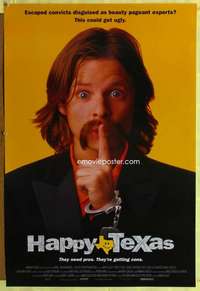 y266 HAPPY TEXAS one-sheet movie poster '99 wacky Steve Zahn close up!