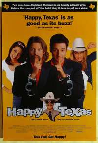 y268 HAPPY TEXAS yellow advance one-sheet movie poster '99 Steve Zahn