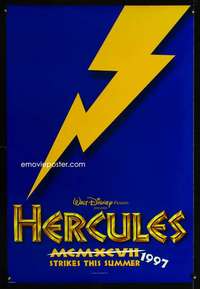 y274 HERCULES DS blue teaser one-sheet movie poster '97 Disney cartoon!