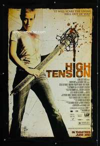 y275 HIGH TENSION DS advance one-sheet movie poster '03 Alexandre Aja