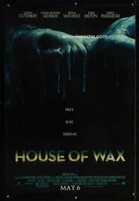 y283 HOUSE OF WAX DS advance one-sheet movie poster '05 great horror image!