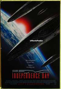 y300 INDEPENDENCE DAY advance style B one-sheet movie poster '96 sc-fi!
