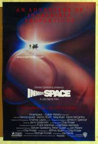 y304 INNERSPACE advance one-sheet movie poster '87 Dennis Quaid, Short, Ryan