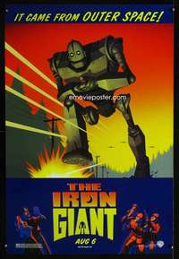 y306 IRON GIANT DS advance one-sheet movie poster '99 animated modern classic!