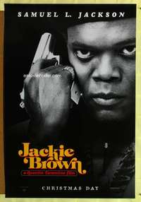 y312 JACKIE BROWN teaser one-sheet movie poster '97 Samuel L. Jackson c/u!