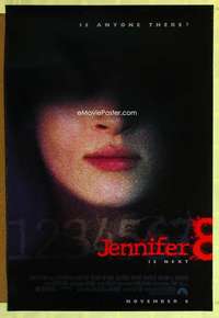 y317 JENNIFER 8 advance one-sheet movie poster '92 Uma Thurman, Malkovich