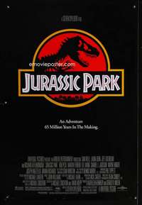y322 JURASSIC PARK one-sheet movie poster '93 Steven Spielberg, dinosaurs!