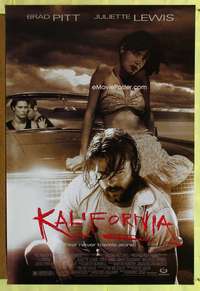 y324 KALIFORNIA one-sheet movie poster '93 Brad Pitt, Juliette Lewis