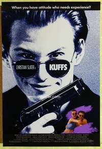 y327 KUFFS one-sheet movie poster '92 Christian Slater, Milla Jovovich