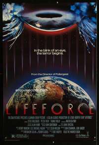 y346 LIFEFORCE one-sheet movie poster '85 Tobe Hooper, cool sci-fi image!