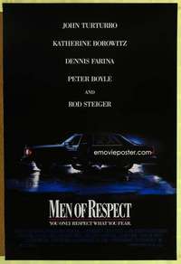 y381 MEN OF RESPECT one-sheet movie poster '91 John Turturro, William Reilly