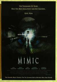 y390 MIMIC advance one-sheet movie poster '97 Guillermo del Toro, Sorvino