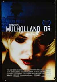 y408 MULHOLLAND DR. DS 1sh '01 David Lynch, cool close up image of sexy Naomi Watts!