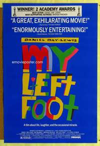 y414 MY LEFT FOOT one-sheet movie poster '89 Daniel Day-Lewis, Christy Brown