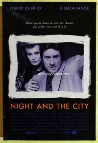 y424 NIGHT & THE CITY one-sheet movie poster '92 Robert De Niro, Lange
