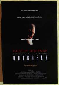 y436 OUTBREAK int'l one-sheet movie poster '95 Dustin Hoffman, Morgan Freeman