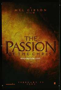 y443 PASSION OF THE CHRIST DS teaser one-sheet movie poster '04 Mel Gibson