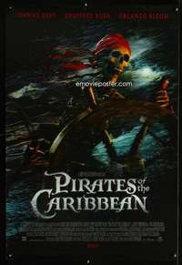 y455 PIRATES OF THE CARIBBEAN advance DS 1sh '03 Curse of the Black Pearl, skeleton at the wheel!