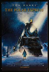 y462 POLAR EXPRESS DS advance one-sheet movie poster '04 Tom Hanks, Zemeckis