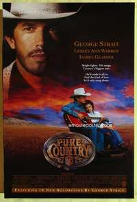 y475 PURE COUNTRY one-sheet movie poster '92 George Strait, country music!