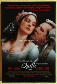 y478 QUILLS SS one-sheet movie poster '00 Geoffrey Rush, Kate Winslet