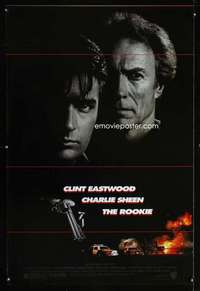 y513 ROOKIE DS one-sheet movie poster '90 Clint Eastwood, Charlie Sheen