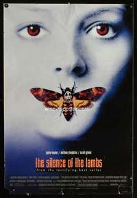 y544 SILENCE OF THE LAMBS DS style D one-sheet movie poster '90 Jodie Foster