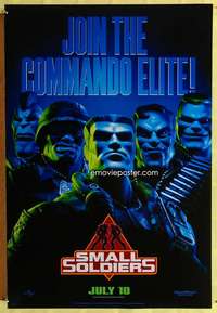 y553 SMALL SOLDIERS teaser one-sheet movie poster '98 join Commando Elite!